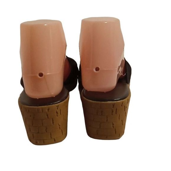 Sahara Black Wedge Heel Sandals Women's Size 8 - Picture 5 of 9